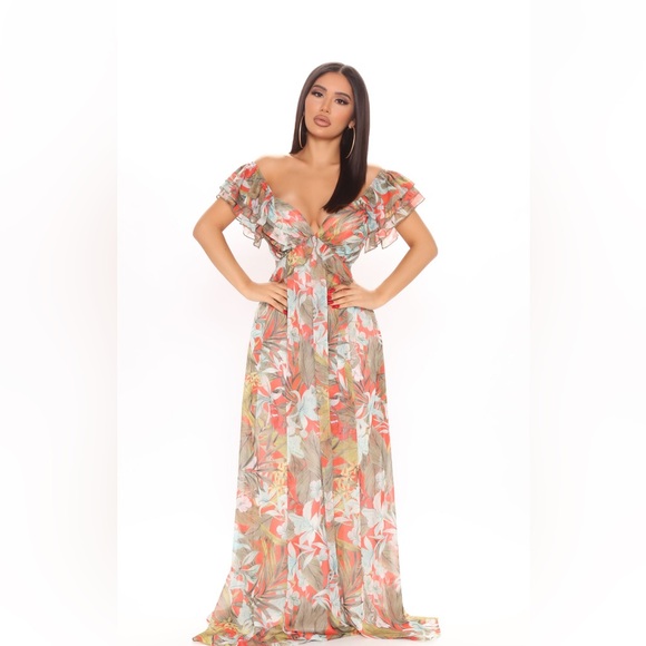 Bring Me Mimosas Maxi Dress - Orange - Picture 3 of 4